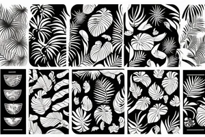 tropical island vibes tattoo idea