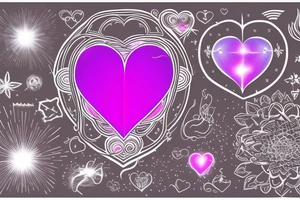 tattoo of lightbuld with heart in center - ombre and with light element tattoo idea