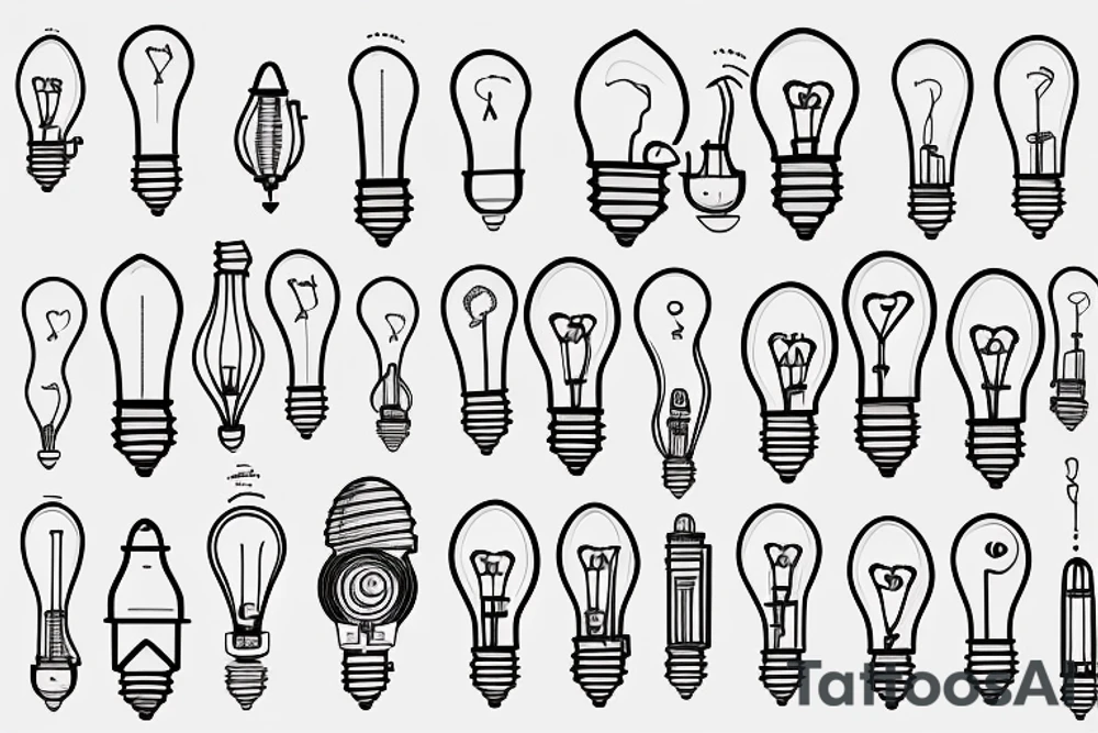 lightbulb with a heart as light in it tattoo idea