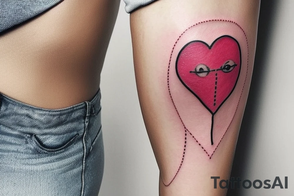 lightbulb with a heart as light in it tattoo idea