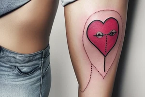 lightbulb with a heart as light in it tattoo idea
