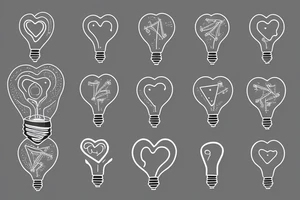 lightbulb with a heart as light in it tattoo idea