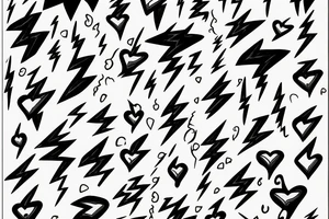 heart on top of lightning bolts tattoo tattoo idea