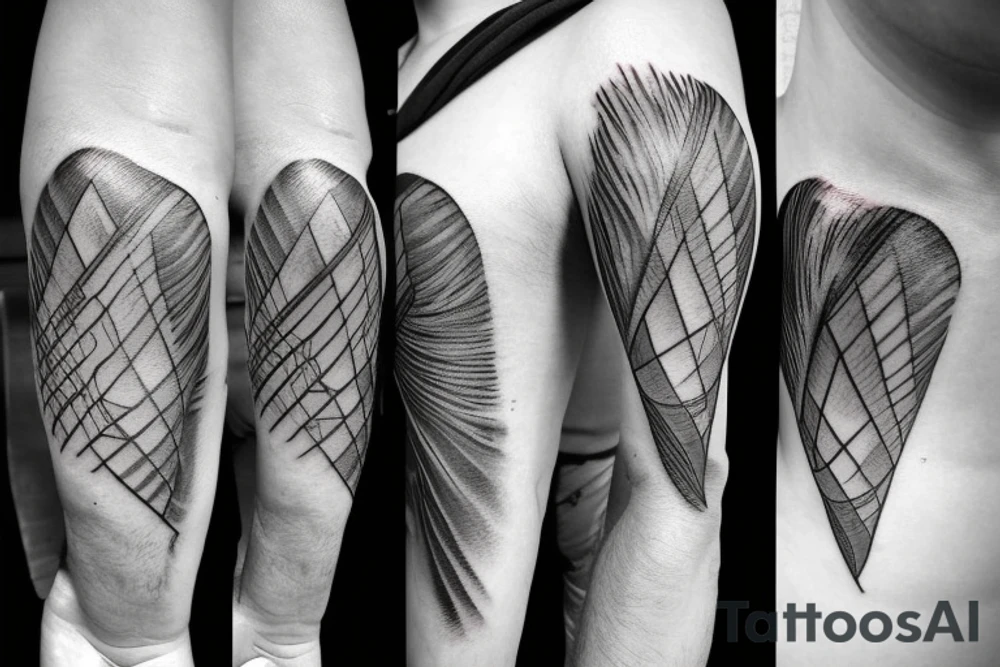 heart on top of lightning bolts tattoo tattoo idea