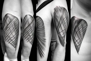 heart on top of lightning bolts tattoo tattoo idea