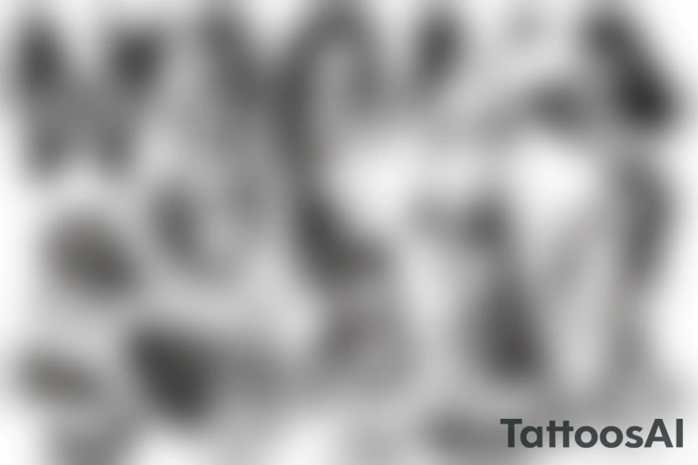 fairy in bikini with clevage tattoo idea