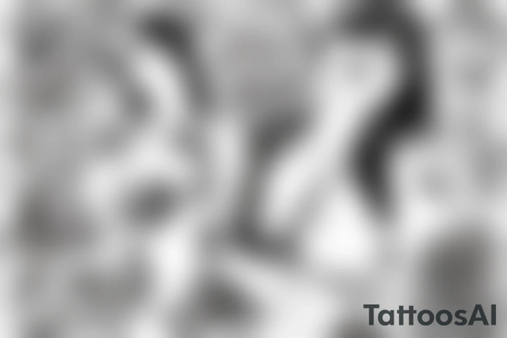fairy in bikini with clevage tattoo idea