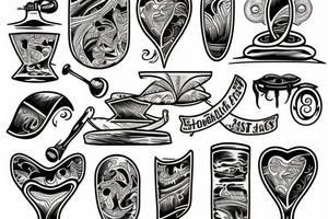 Hourglass beach tattoo idea