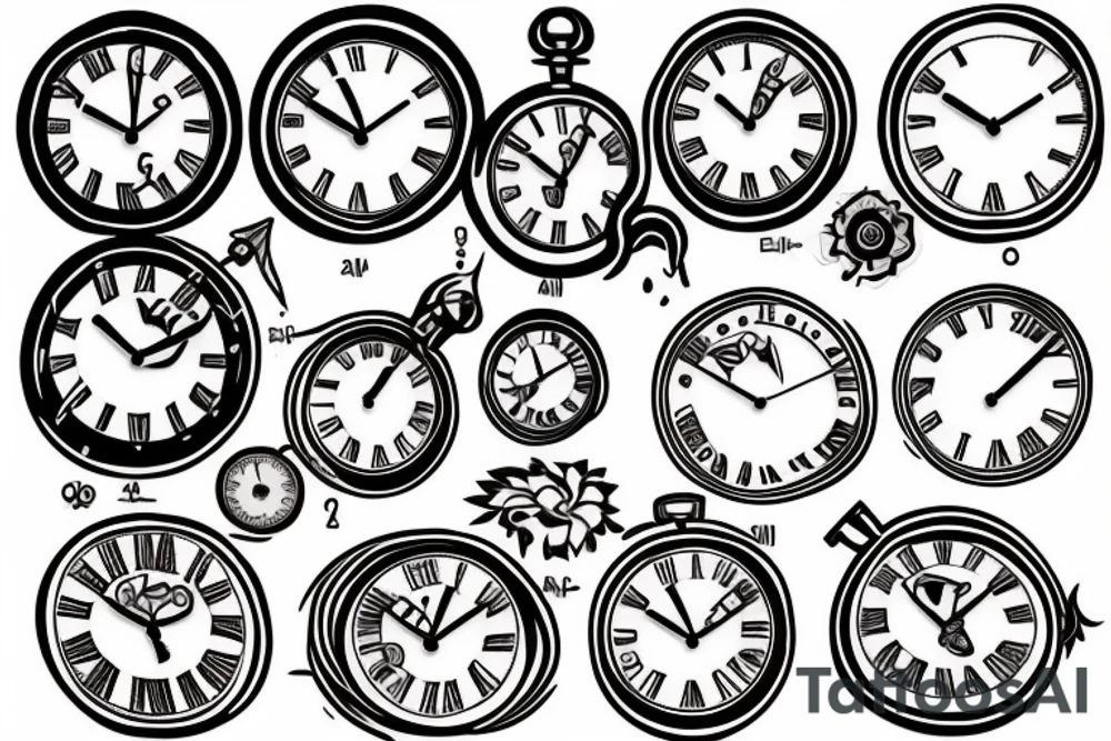 sand clock tattoo idea