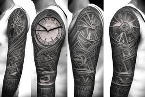 sand clock tattoo idea