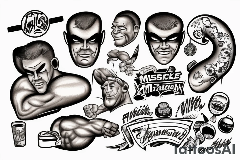 Muscle man tattoo idea