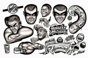 Muscle man tattoo idea