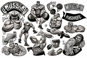 Muscle man tattoo idea