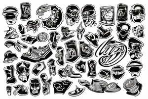 Men kissing tattoo idea