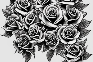 Rose and skull and vines tattoo idea