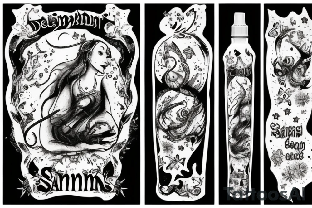 Delirium from sandman sitting down with a fish tattoo idea