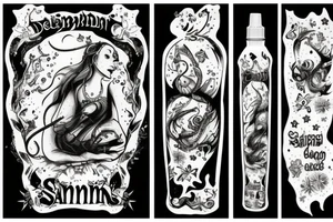 Delirium from sandman sitting down with a fish tattoo idea