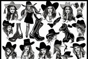 Gay cowgirls on a horse tattoo idea