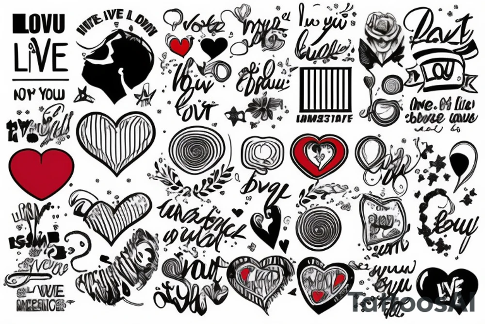 deaf-mute gesture american I LOVE YOU tattoo idea