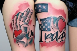 deaf-mute gesture american I LOVE YOU tattoo idea