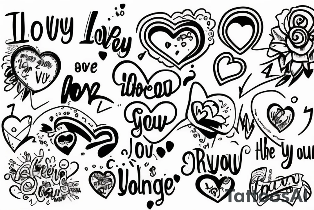 i love you sign tattoo idea