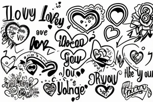 i love you sign tattoo idea