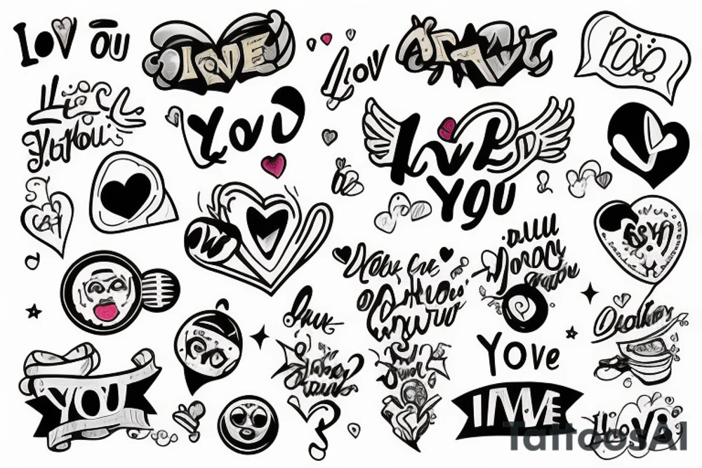 i love you sign tattoo idea
