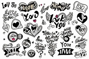 i love you sign tattoo idea