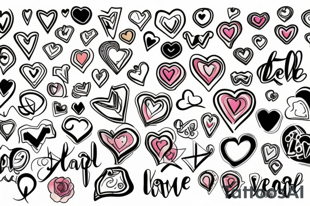love heart sign tattoo idea