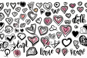 love heart sign tattoo idea