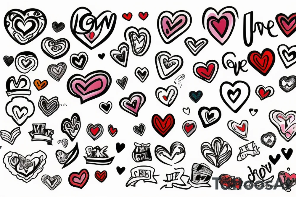 love heart sign tattoo idea