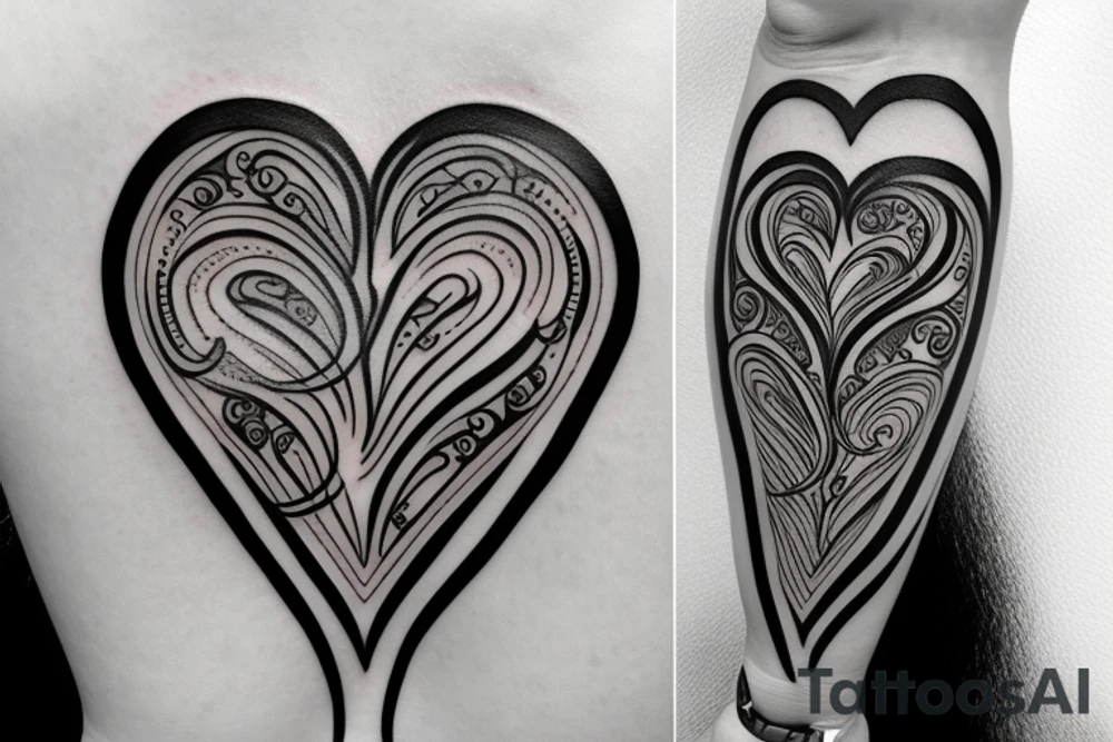love heart sign tattoo idea