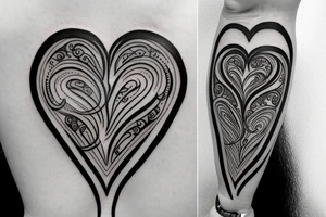 love heart sign tattoo idea