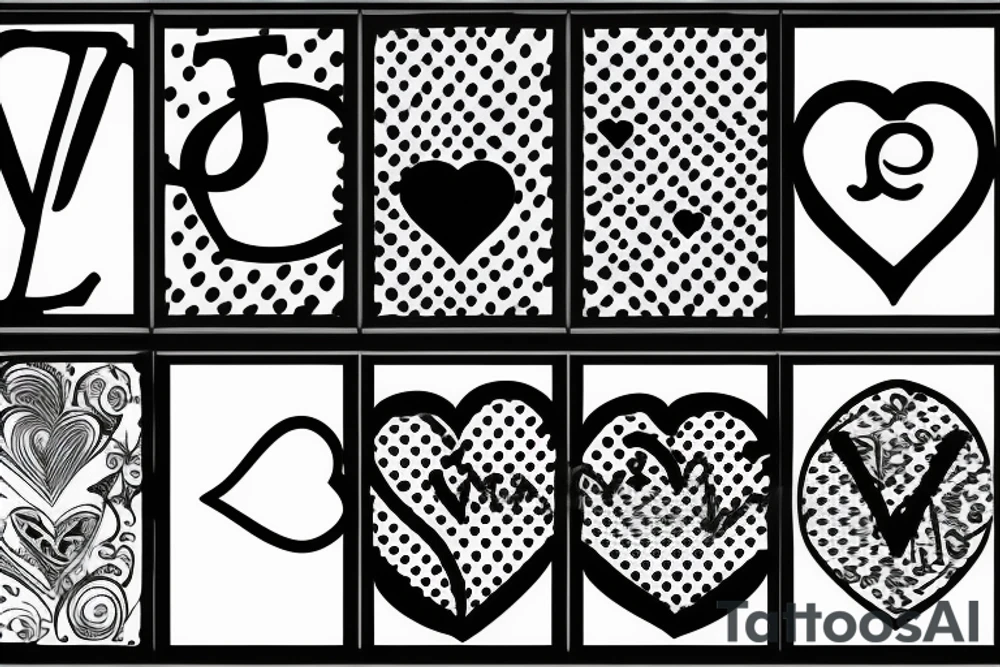 love heart sign tattoo idea