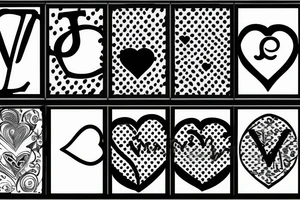 love heart sign tattoo idea