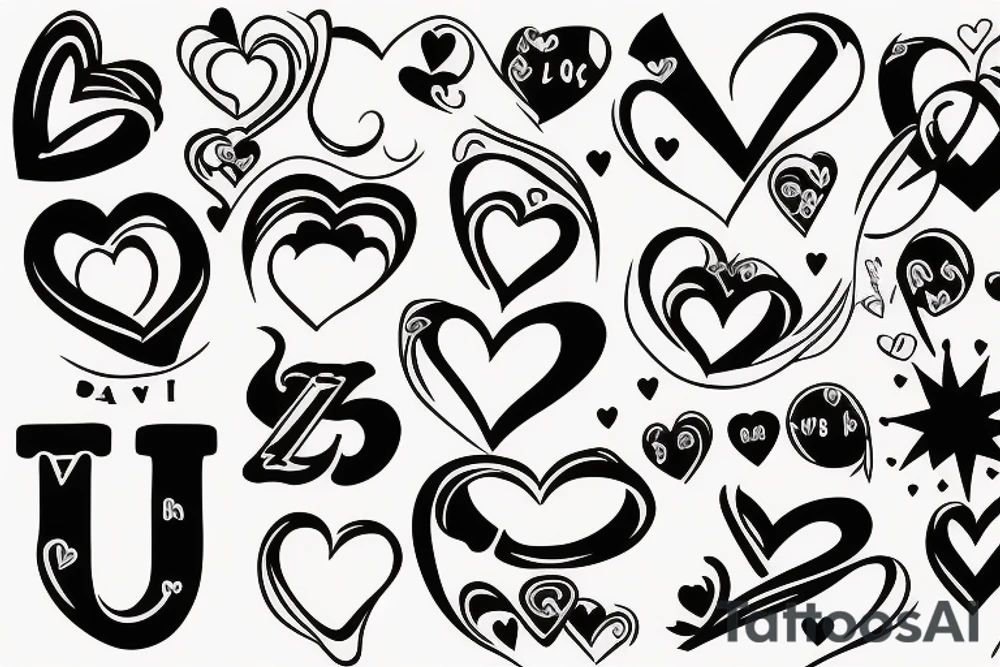 love heart sign tattoo idea