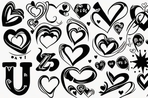 love heart sign tattoo idea