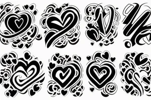 love heart sign tattoo idea
