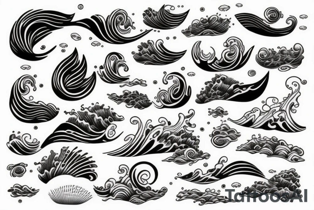 ocean waves tattoo idea