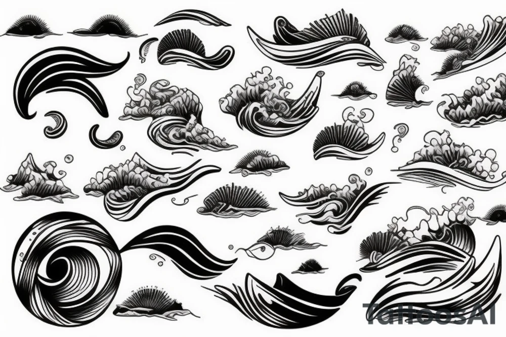 ocean waves tattoo idea