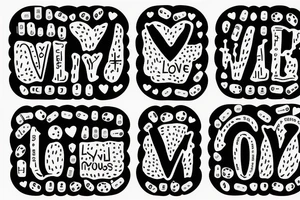 Pills that says “my love”  indicating love as a drug, encased within a pill bottle labeled "Take Daily". tattoo idea