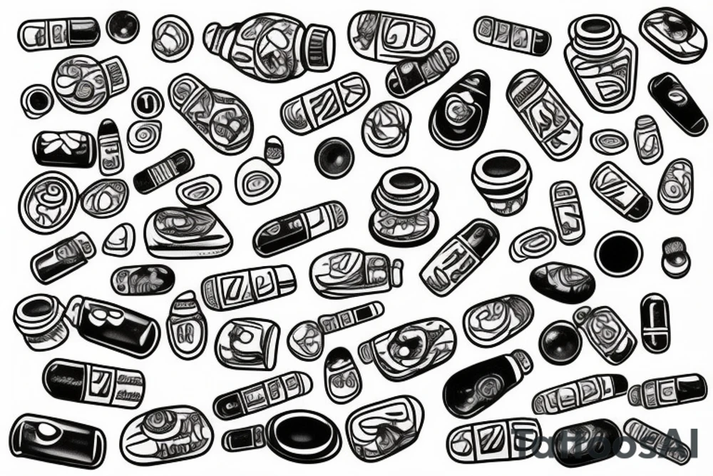pills tattoo idea