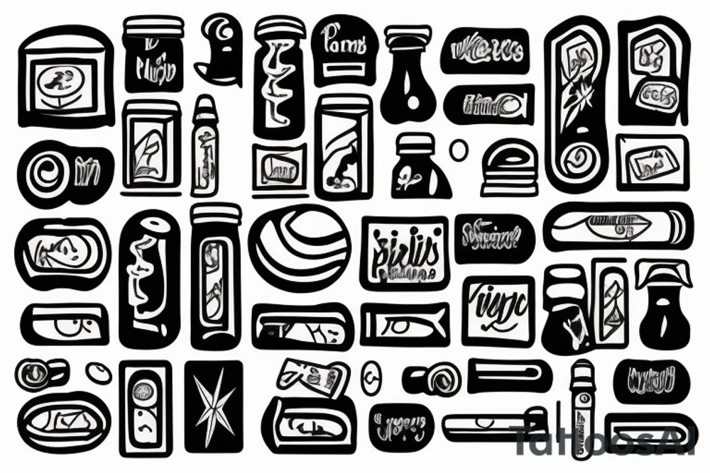 pills tattoo idea