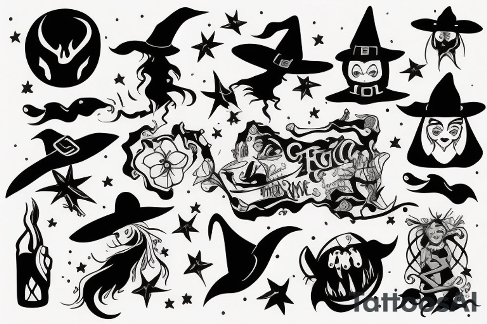 witch tattoo idea