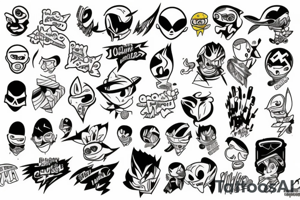 Flash sheet tattoo idea