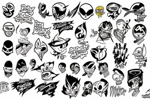 Flash sheet tattoo idea