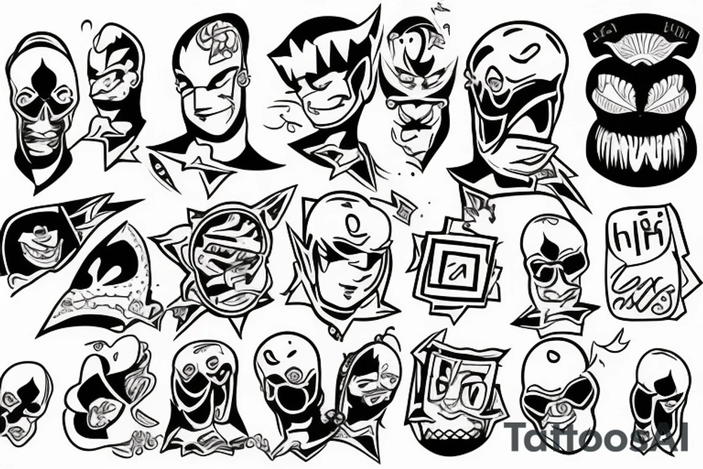 Flash sheet tattoo idea