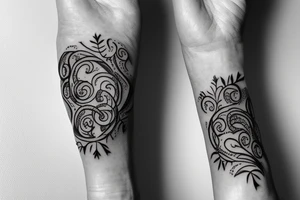 pillar with vine surrounding it tattoo idea