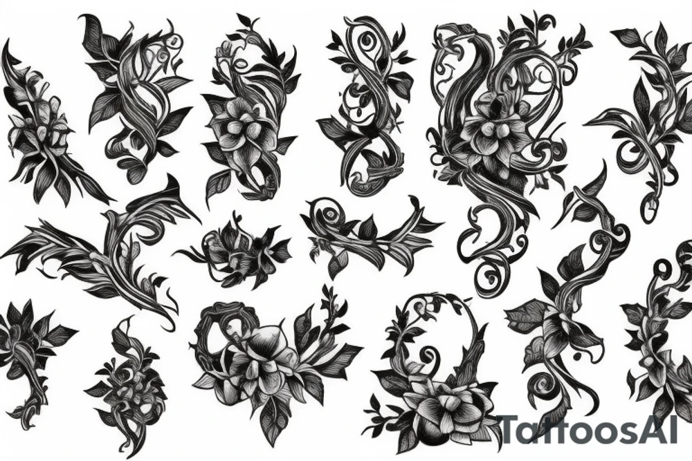 pillar with vine surrounding it tattoo idea