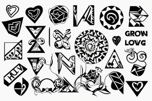 strength growth love tattoo idea